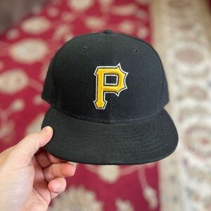 Pirates 7 1/2 New Era Black Cap with Yellow Emblem